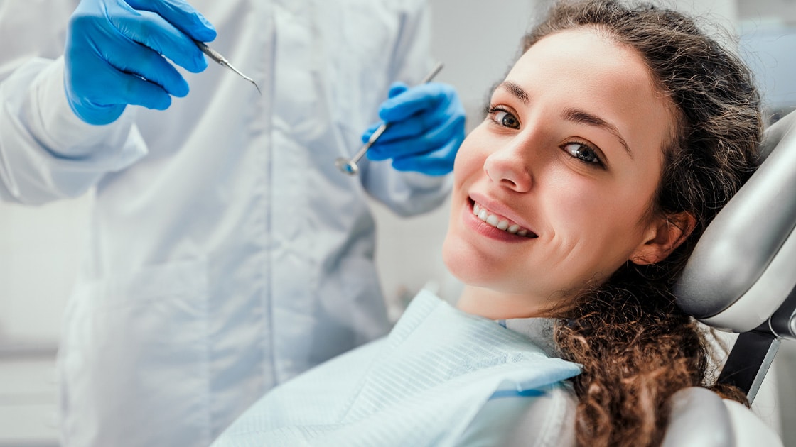 Woman In Dental Chair